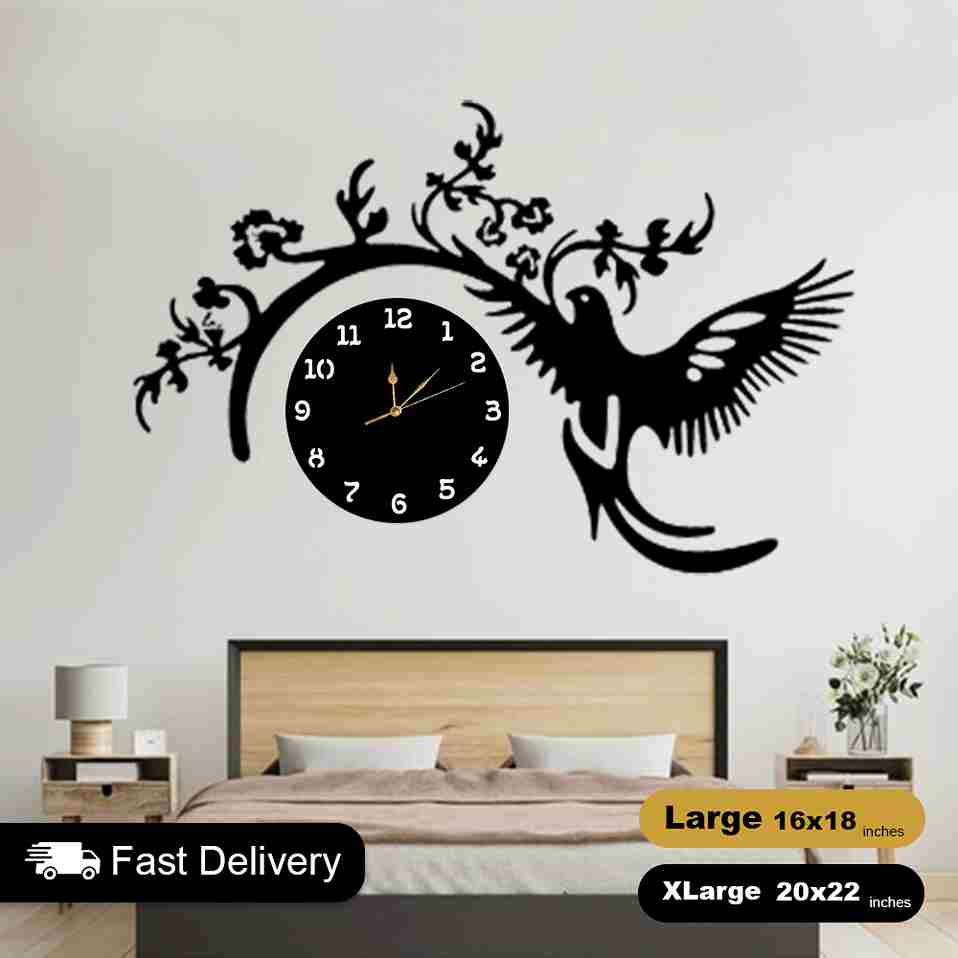 Eagle Wooden Clock For Wall Decor