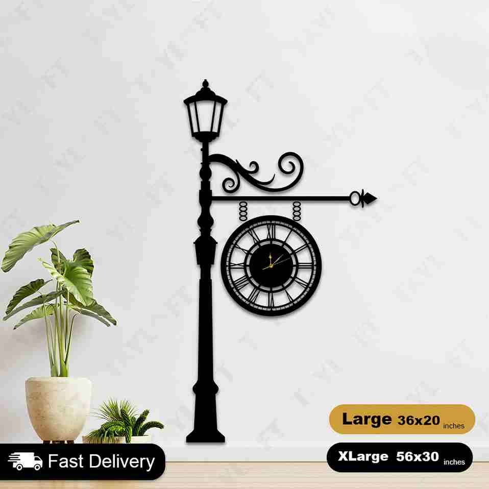 European Shaped Wooden Clock For Wall Decor
